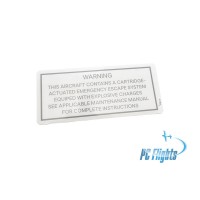 F-18C "Hornet" Warning Emergency Escape System Placard - Home Cockpit Shell Decal