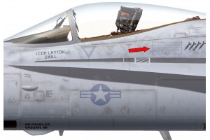 F-18C "Hornet" Warning Emergency Escape System Placard - Home Cockpit Shell Decal