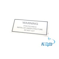 F-18C "Hornet" Warning Pyrotechnics Installed Placard - Home Cockpit Shell Decal