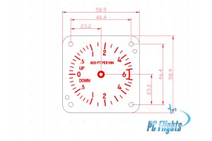 F-18C "Hornet" Vertical Velocity Indicator Gauge Home Cockpit Part