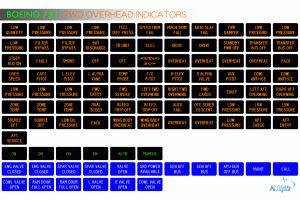 Boeing 737 FWD Overhead Indicators Assembled (Korry 318 Replica)