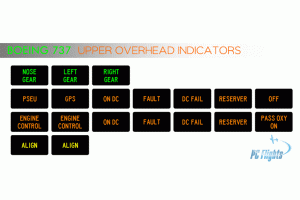 Boeing 737 AFT Overhead Indicators Assembled (Korry 318 Replica)