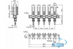 Interlock Push Button Switch Piano Type 12 Pin 5 Raw Keyboard Switch Interlock Push Button Switch Piano Type 12 Pin 5 Raw Keyboard Switch