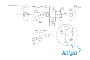 Small Toggle Switch - ON-ON  (ON-OFF) with Locking Shaft