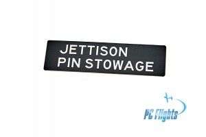 AH-64D "Apache" JETTISON PIN STOWAGE Cockpit Nameplate