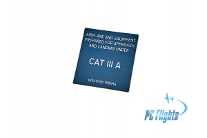 Boeing 737NG CAT 3A Landing Prepared Nameplate Flight Sim Cockpit Sticker