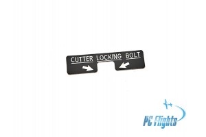 F 16 "Viper" CUTTER LOCKING BOLT Nameplate / Sticker