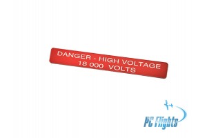 F-16C "Viper" DANGER HIGH VOLTAGE Nameplate