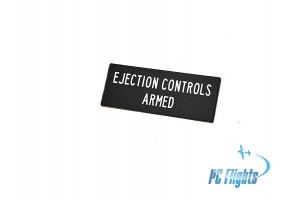 F-16C "Viper" Seat EJECTION CONTROLS ARMED Nameplate