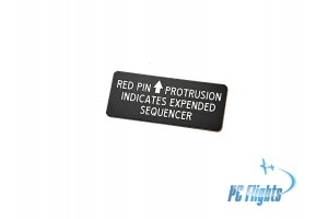 F 16C "Viper" RED PIN PROTRUSION Symbol Nameplate / Sticker