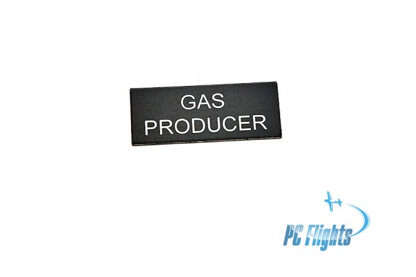 UH-1H "Huey" / "Iroquois"- GAS PRODUCER Gauge Nameplate Home Cockpit Sticker