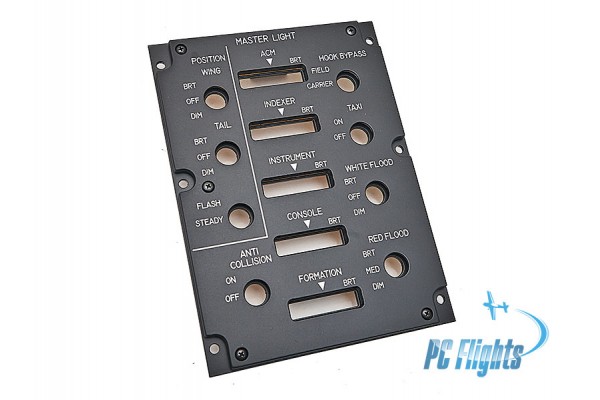 F 14 "Tomcat" Master Light Control Panel - Flight Sim Parts
