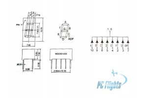 7-Segment LED Display 0.3" - Amber