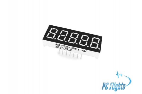 5 Digits 7-Segment LED Display 0.3" - Green