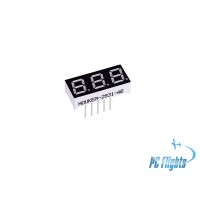 3 Digits 7-Segment LED Display 0.3" - Amber