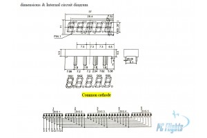 5 Digits 7-Segment LED Display 0.3" - Amber