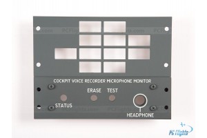 B737NG FWD Overhead Autenticator & Cockpit Voice Recorder Panels