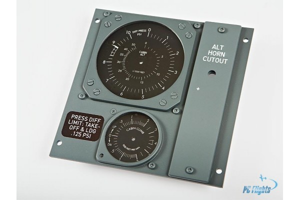 Boeing 737NG FWD Overhead Cabin Pressurization Indicators Panel