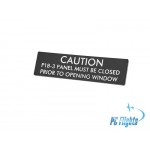 Boeing 737NG Caution Nameplate Home Cockpit Sticker