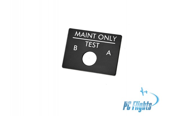 B737 Maint Only Test Nameplate Home Cockpit Sticker