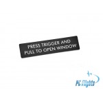 Boeing 737 NG Open Window Nameplate Home Cockpit Sticker