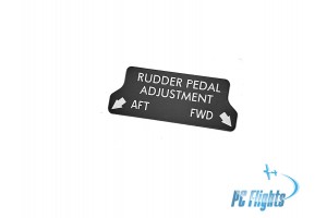 Boeing737NG Rudder Pedal Adjustment Handle Nameplate Home Cockpit Sticker