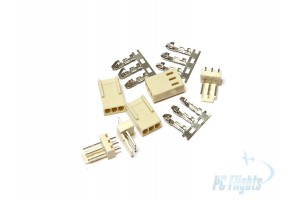 3-pin 2.54mm Connector & Header w/Terminals (Set of 3)