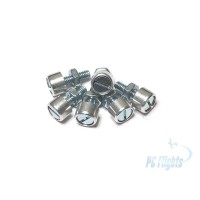 DZUS Fastener - w/Machine Screw & Nut - Aluminum - Set of 6 pcs 