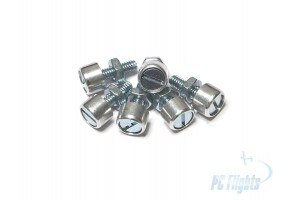 DZUS Fastener - w/Machine Screw & Nut - Aluminum - Set of 6 pcs 