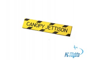 F-16C "Viper" CANOPY JETTISON Handle Nameplate Home Cockpit Sticker