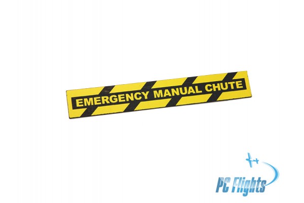 F16C "Viper" EMERGENCY MANUAL CHUTE Handle Nameplate Home Cockpit Sticker