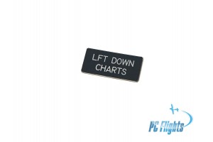 F-16 Viper LFT Down - Charts Nameplate Home Cockpit Sticker