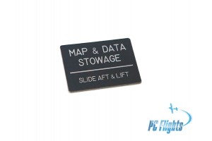 F-16C "Viper" Map & Data Stowage Nameplate Home Cockpit Sticker