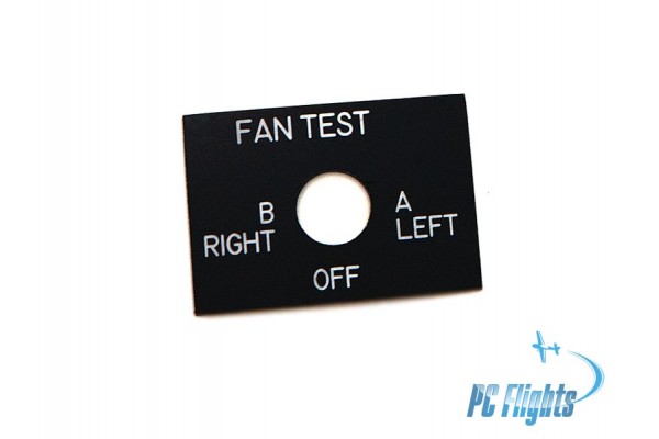 F/A18C "Hornet" FAN TEST Switch Nameplate Cockpit Legend