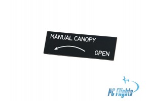 F-18C "Hornet" Cockpit Manual Canopy Open Handle Nameplate