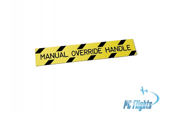 F/A 18C "Hornet" Cockpit MANUAL OVERRIDE Handle Sticker