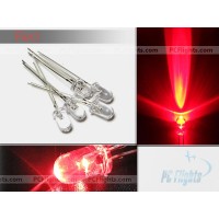 LED Red 5mm Water Clear - Set of 5pcs