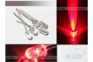 LED Red 5mm Water Clear - Set of 5pcs