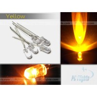 LED Yellow 5mm Water Clear - Set of 5pcs