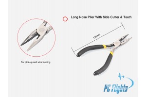 Long Nose Pliers with Teeth and Side Cutter