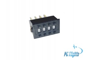 Pushwheel Decimal Switch - 4 Port 10 Positions